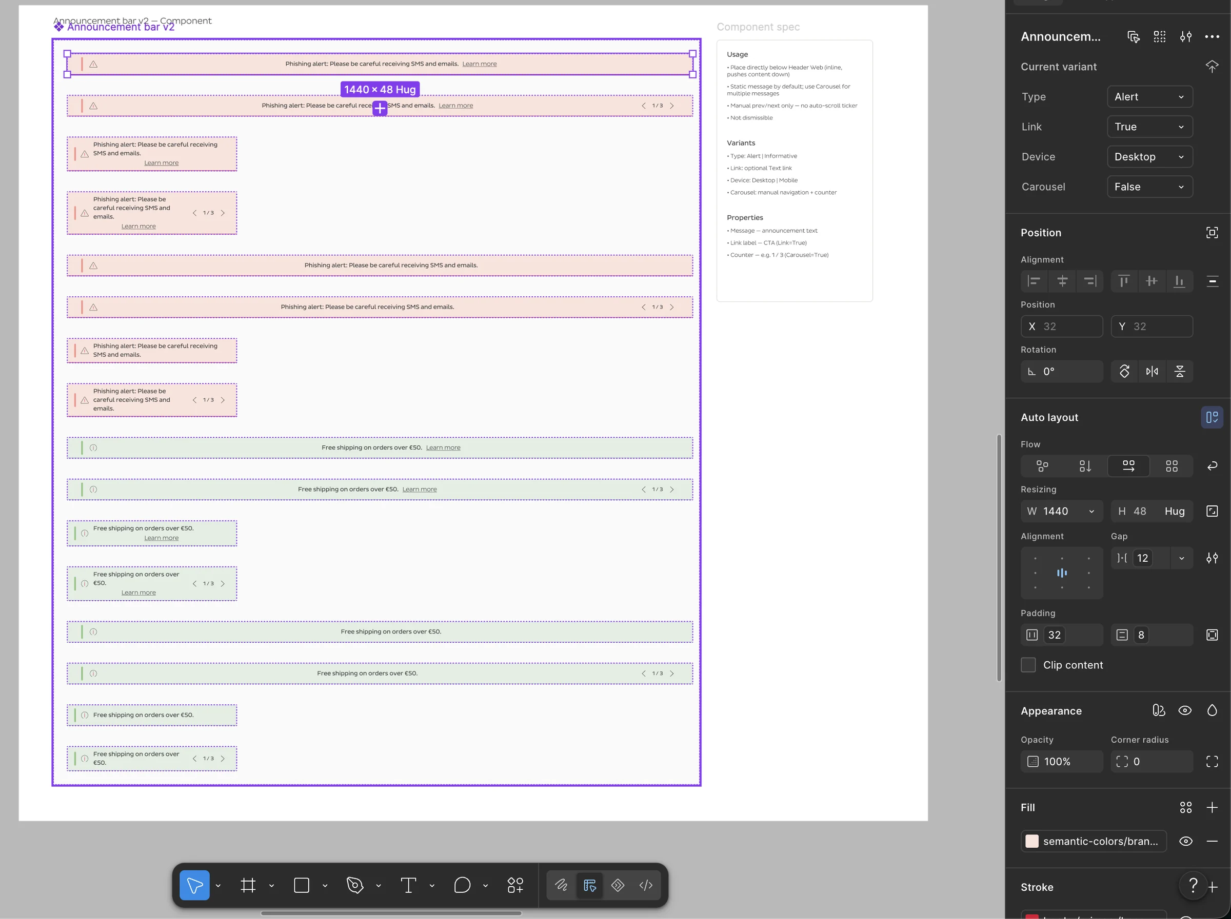 First iteration of the announcement bar from Cursor