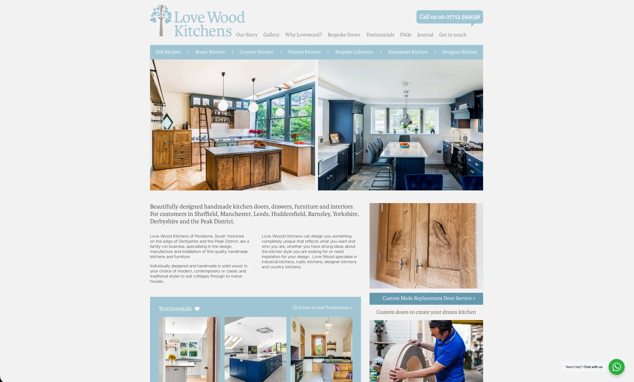 Client site before the rebuild, desktop