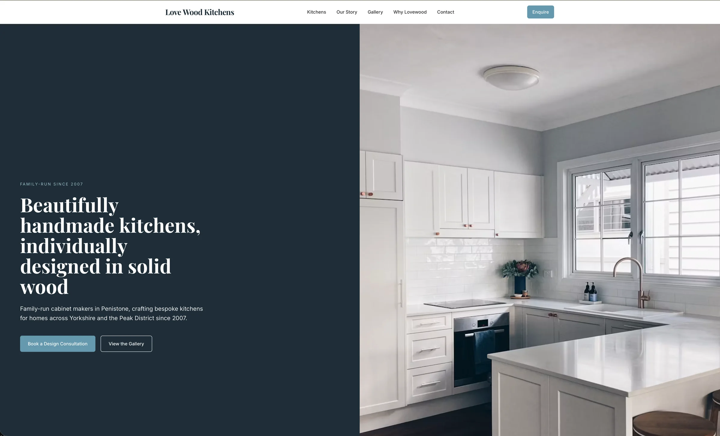 Client site after the rebuild, desktop